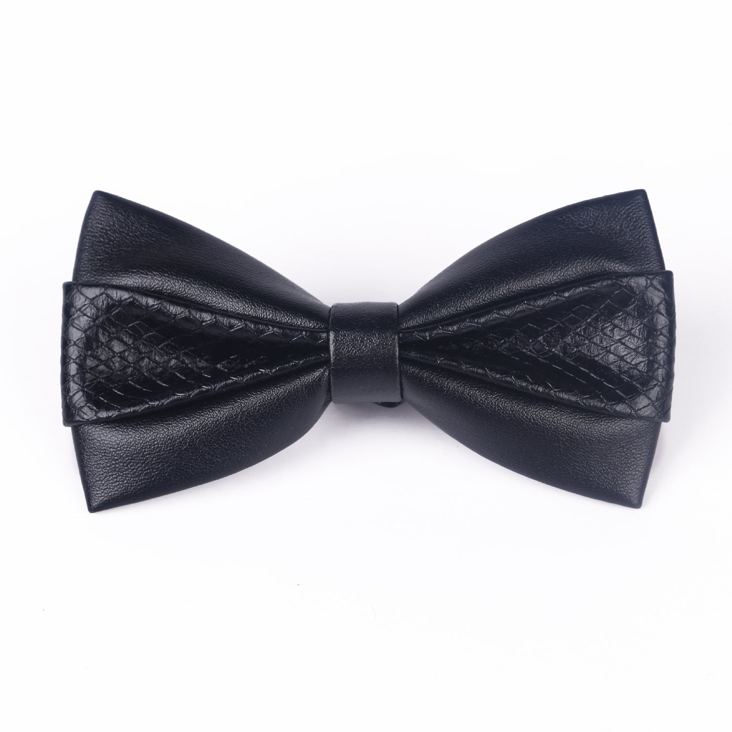 Men's Leather Bow Tie Colorblock PU Bow Tie Contrast Color Panda Animal Print Bow Tie Groom Bow Tie