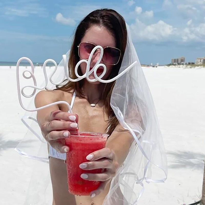Bride to be babe Straw beach pool Wedding Engagement Bridal Shower Bachelorette hen Party Bach Bash Decoration bridesmaid Gift