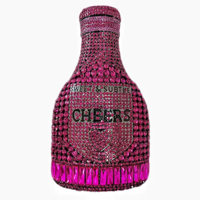 Women Bottle  Crystal Evening Bag Lady Diamond Wedding Bridal Purses Female Rhinestone Party Prom Clutches Bags