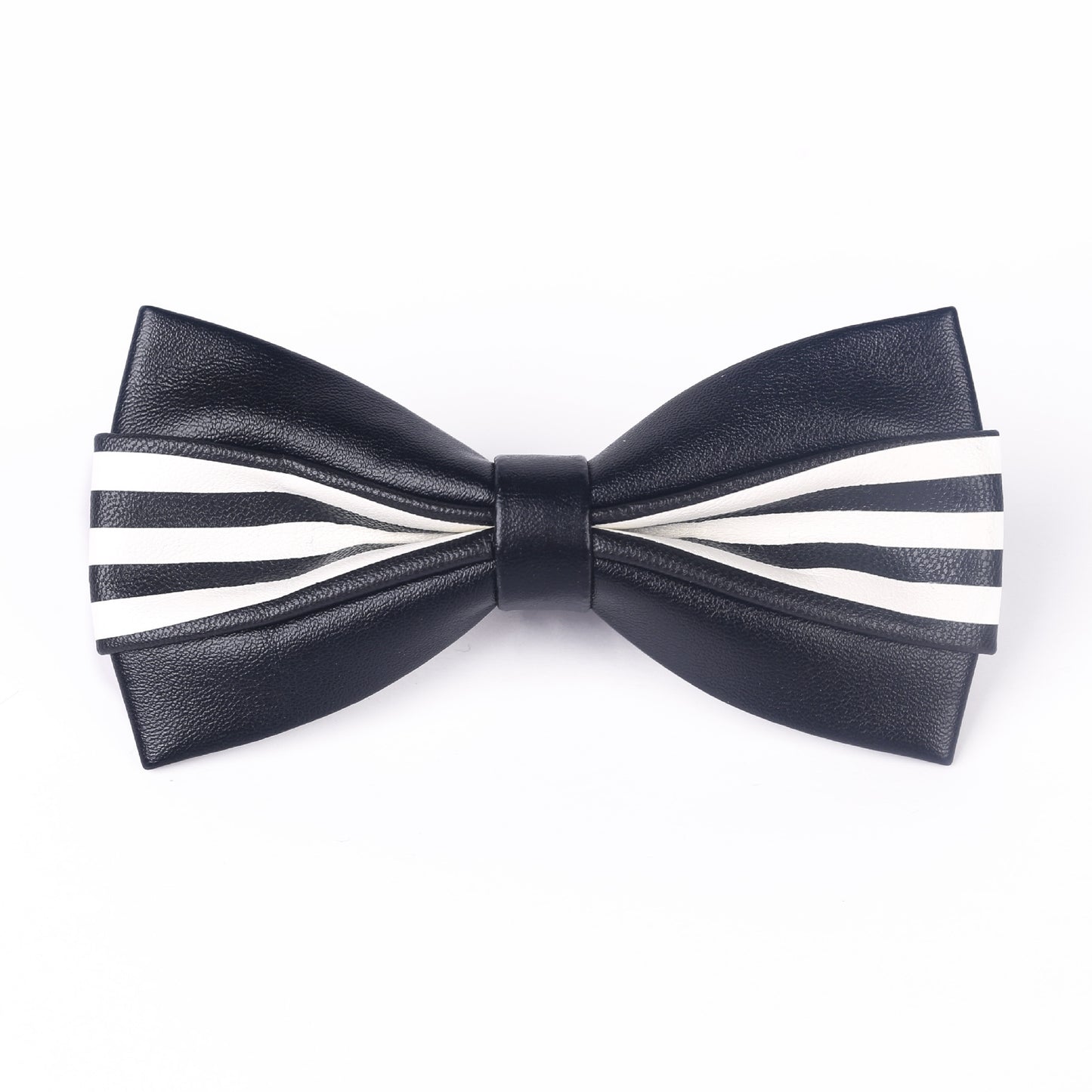 Men's Leather Bow Tie Colorblock PU Bow Tie Contrast Color Panda Animal Print Bow Tie Groom Bow Tie