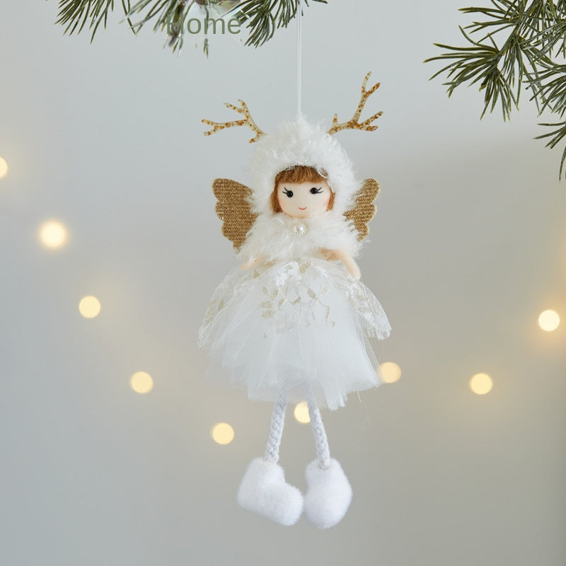 Cute Pink Angel Christmas Tree Ornament for Holiday Decoration and Scene Arrangement
