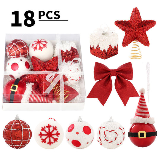 Christmas decorations Christmas tree top star foam Christmas ball set Christmas tree decoration pendant