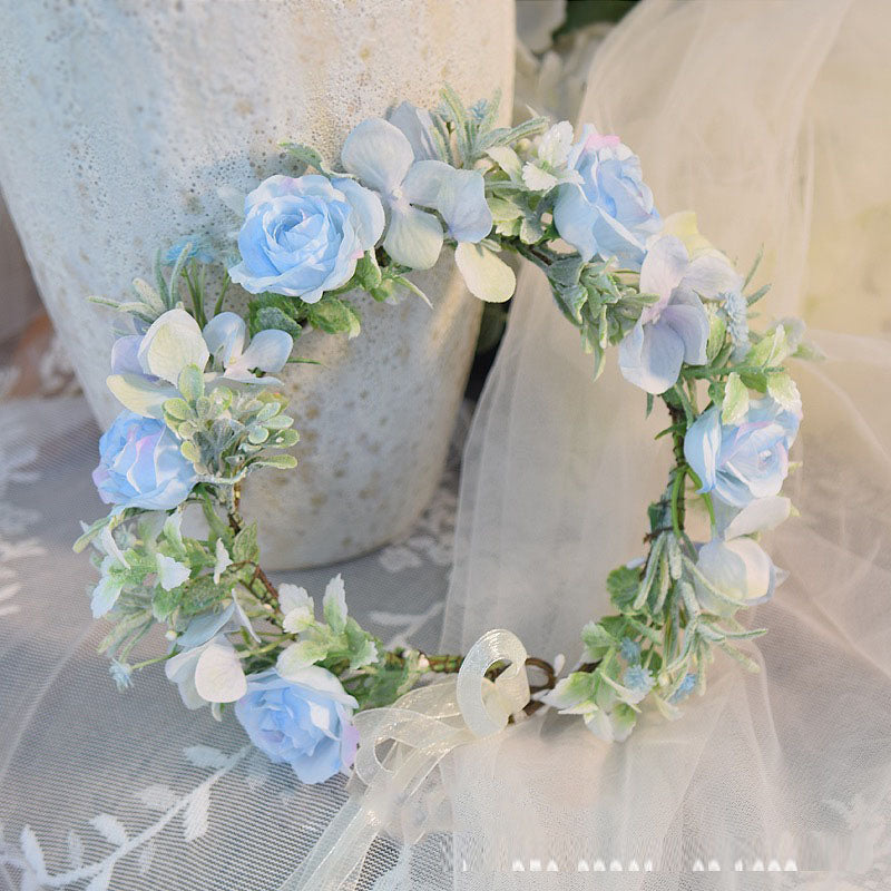 Mori Flower Bridal headdress garland modeling headdress photo wedding dress hair accessories Bridesmaid accessories holiday head