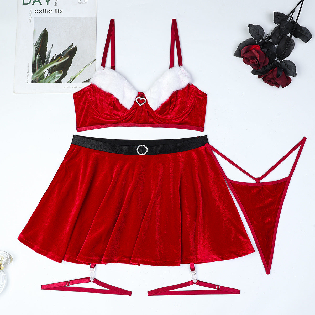 Christmas dress up holiday four piece set