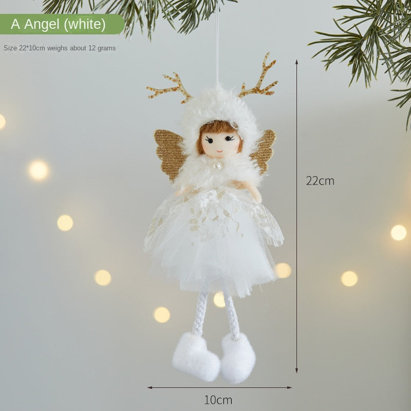 Cute Pink Angel Christmas Tree Ornament for Holiday Decoration and Scene Arrangement