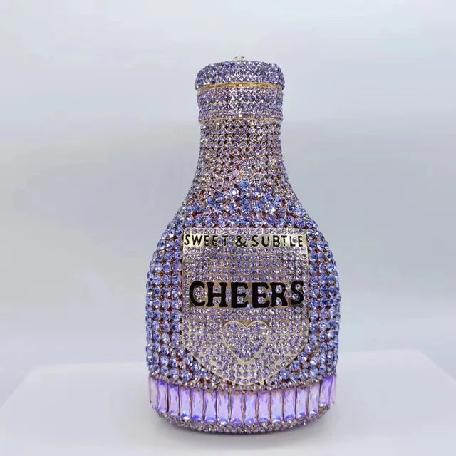 Women Bottle  Crystal Evening Bag Lady Diamond Wedding Bridal Purses Female Rhinestone Party Prom Clutches Bags